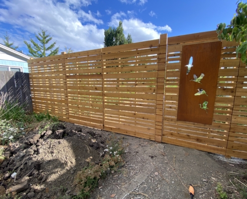 A horizontal fence with